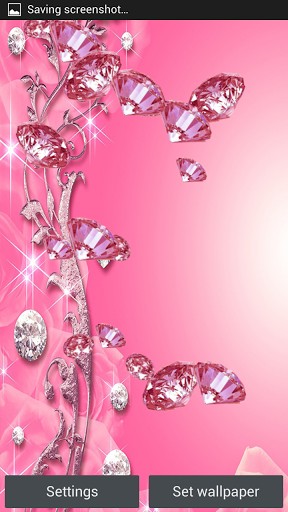 Pink Diamonds Live Wallpaper App For Android