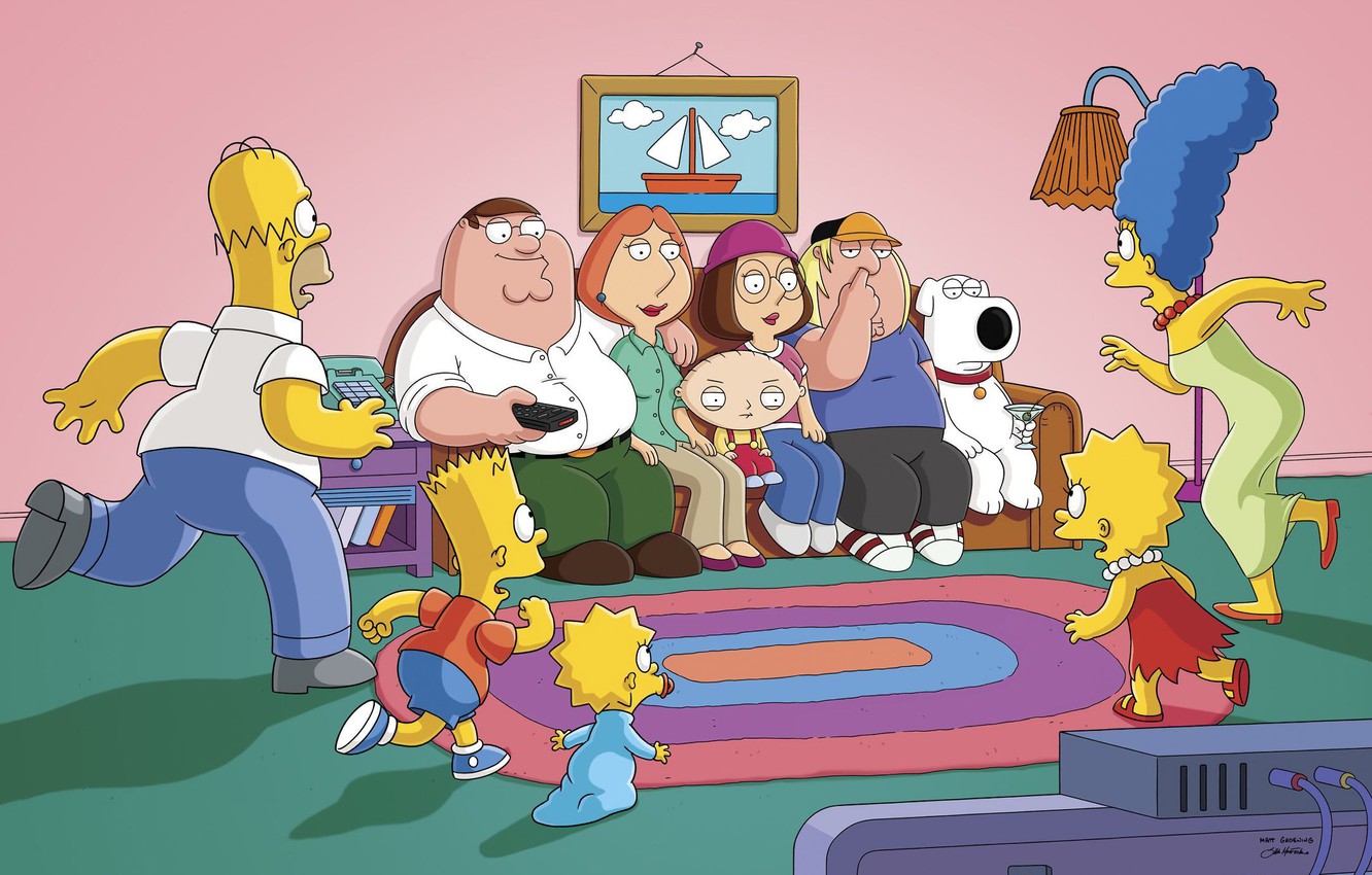 Wallpaper The Simpsons Sofa Peter Picture Homer Maggie