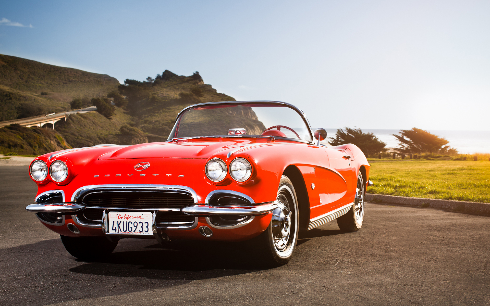 Corvette California Dreaming Classics Hd Wallpaper Desktop