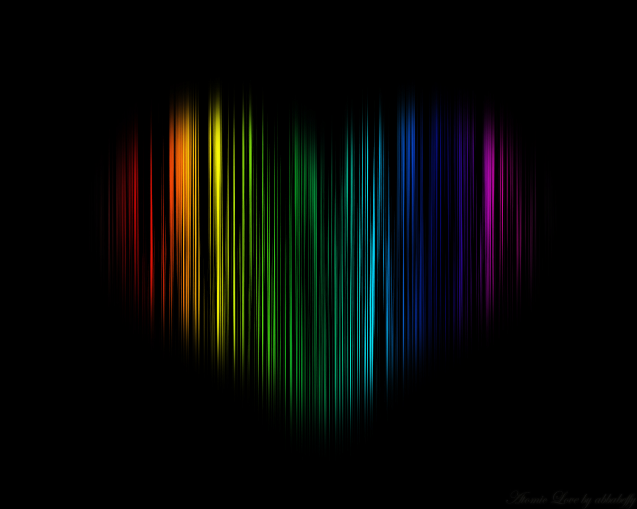 Atomic Colorful Love Wallpaper HD