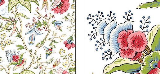 Thibaut Chinoiserie Floral Wallpaper White