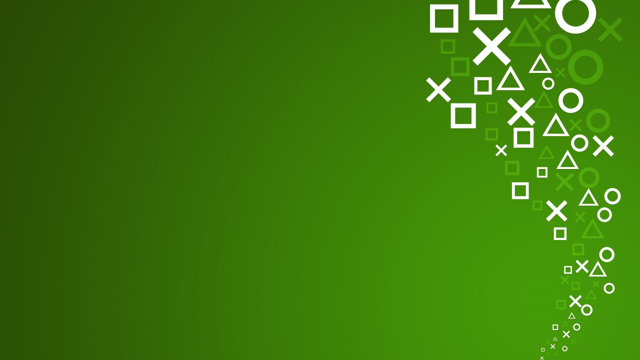 Playstation Icons Green X