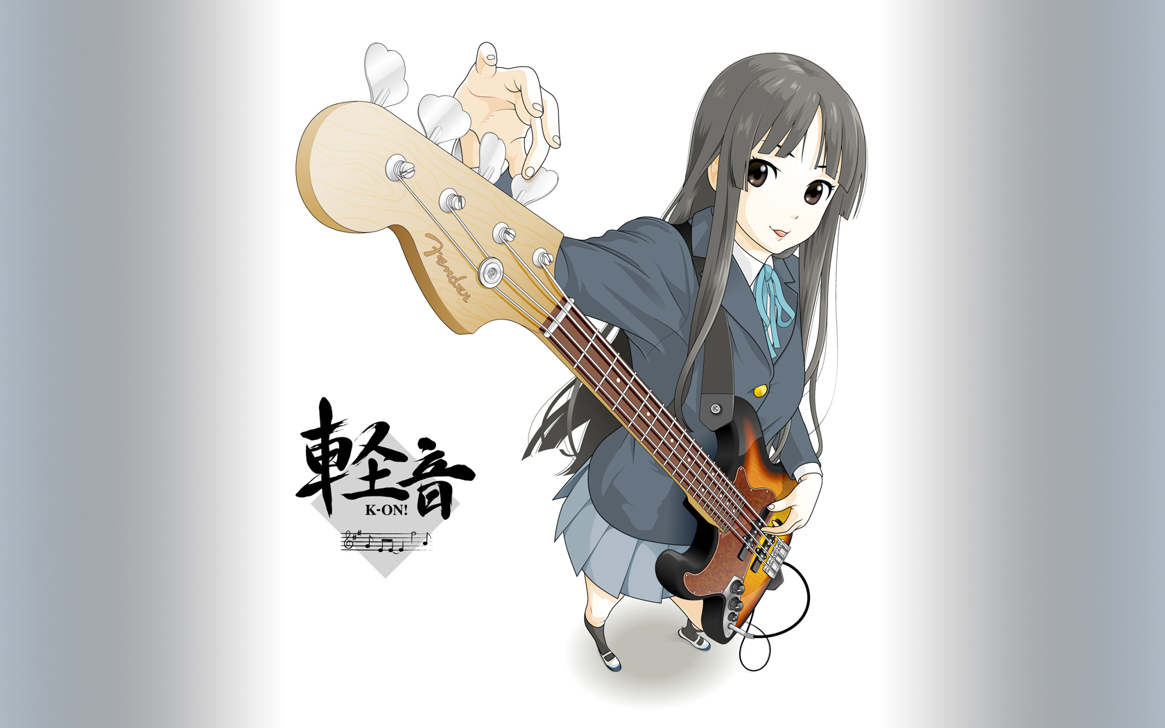 On Bass Wallpaper Kon Guitars Akiyama Mio