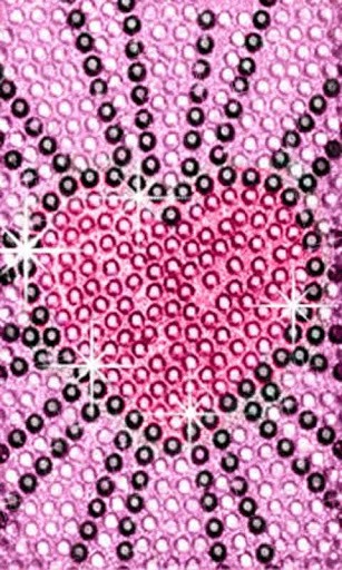 Pink Heart Rhinestones For Android By Badpanyapps