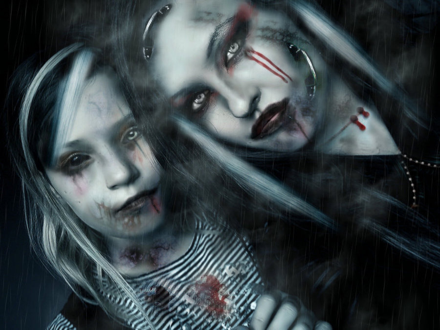 gothic girls wallpaper by L A Addams Art on