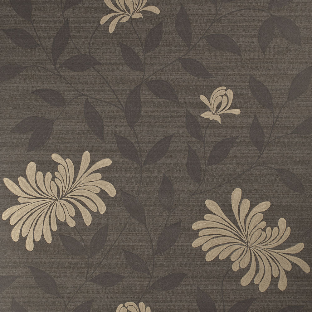 Harlequin Wallpaper Roll Floral Decadence Adore Black Gold