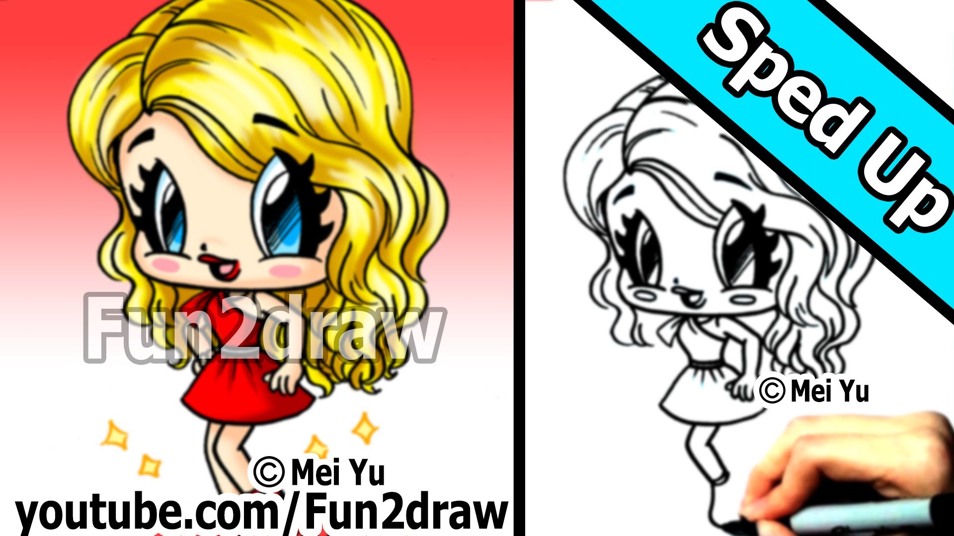 Taylor Swift Chibi Drawing Sped Up