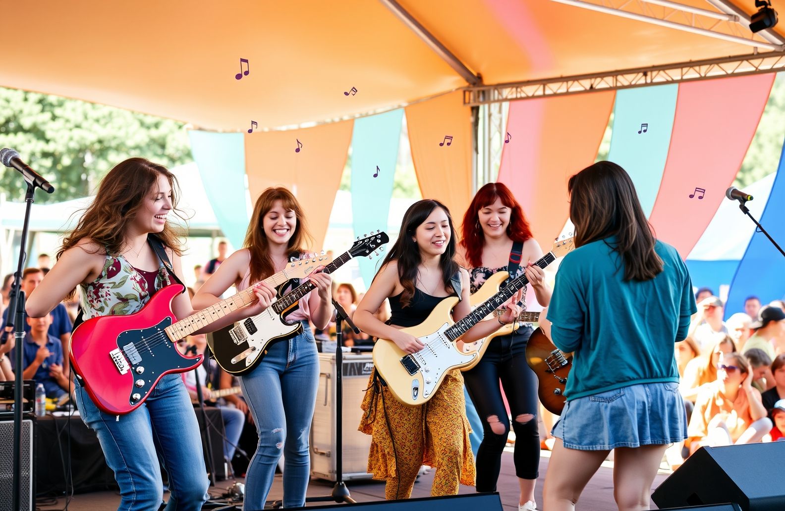 Guitar Girls Wallpaper