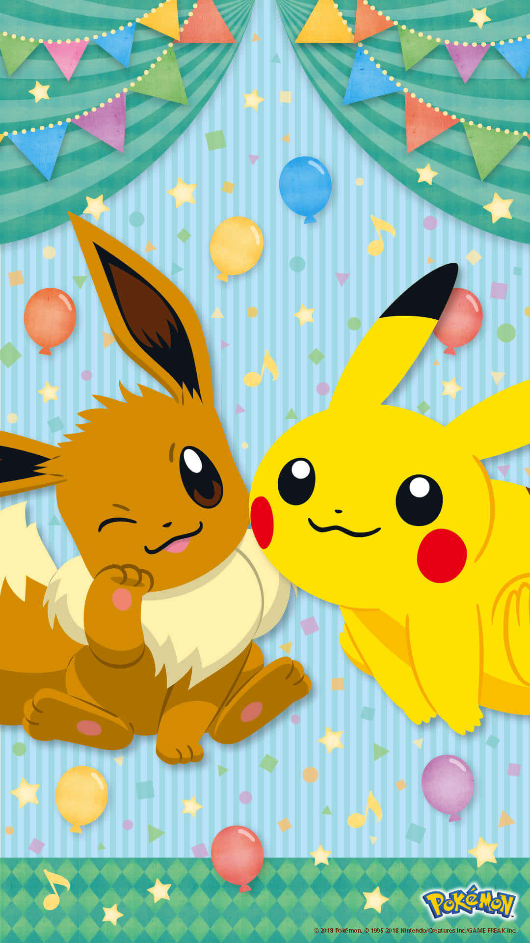 Cute Pikachu And Eevee Wallpaper