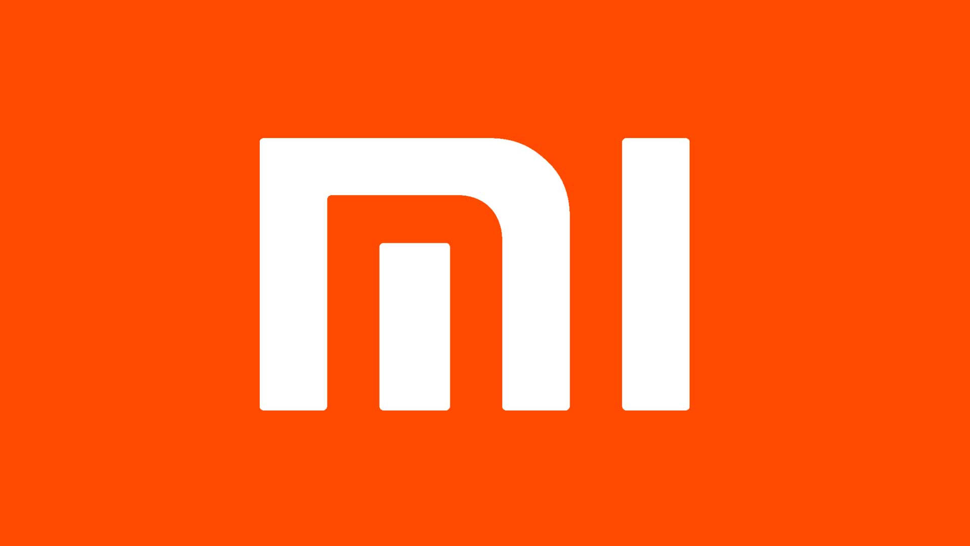 Xiaomi Logo on Orange Background