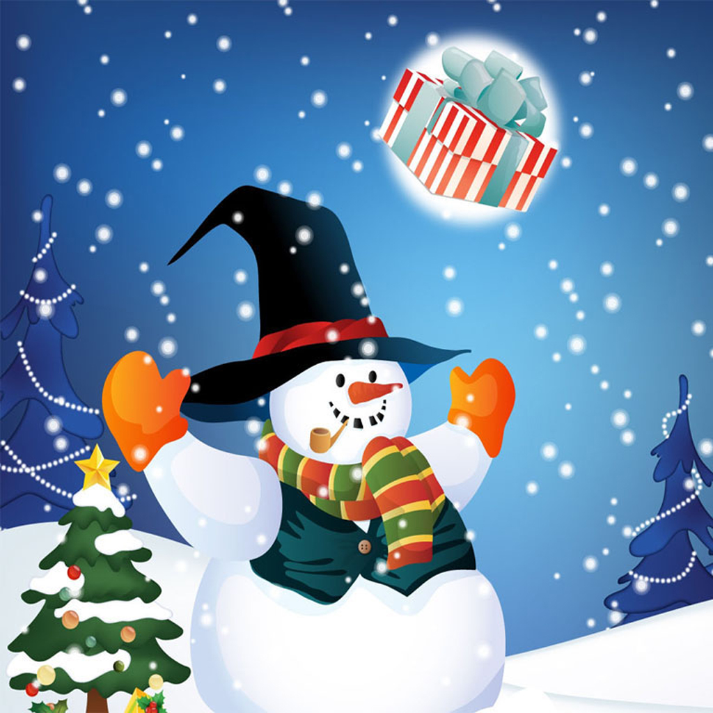 iPad Wallpapers Free Download Christmas Snowman iPad mini Wallpapers