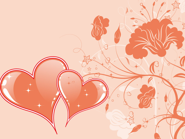 Hearts And Flowers Wallpaper Image Pictures