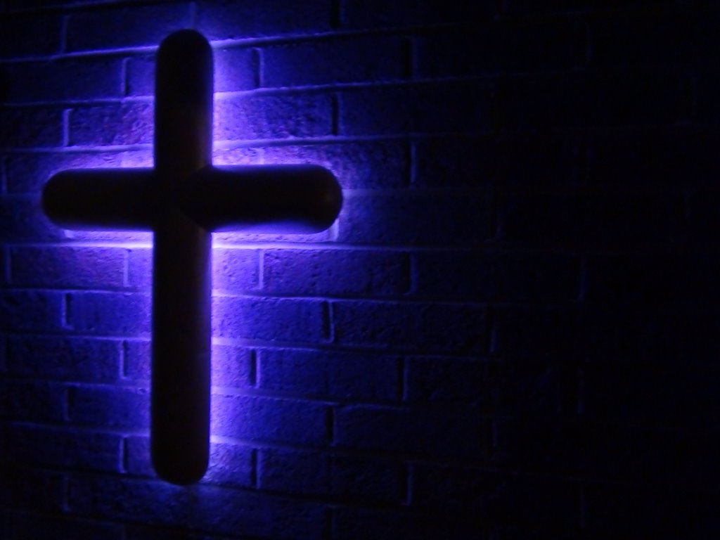 Purple Cross Wallpaper Neon No Not