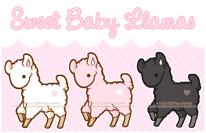 Cute Cartoon Llama Wallpaper Baby Llamas By Mooglegurl