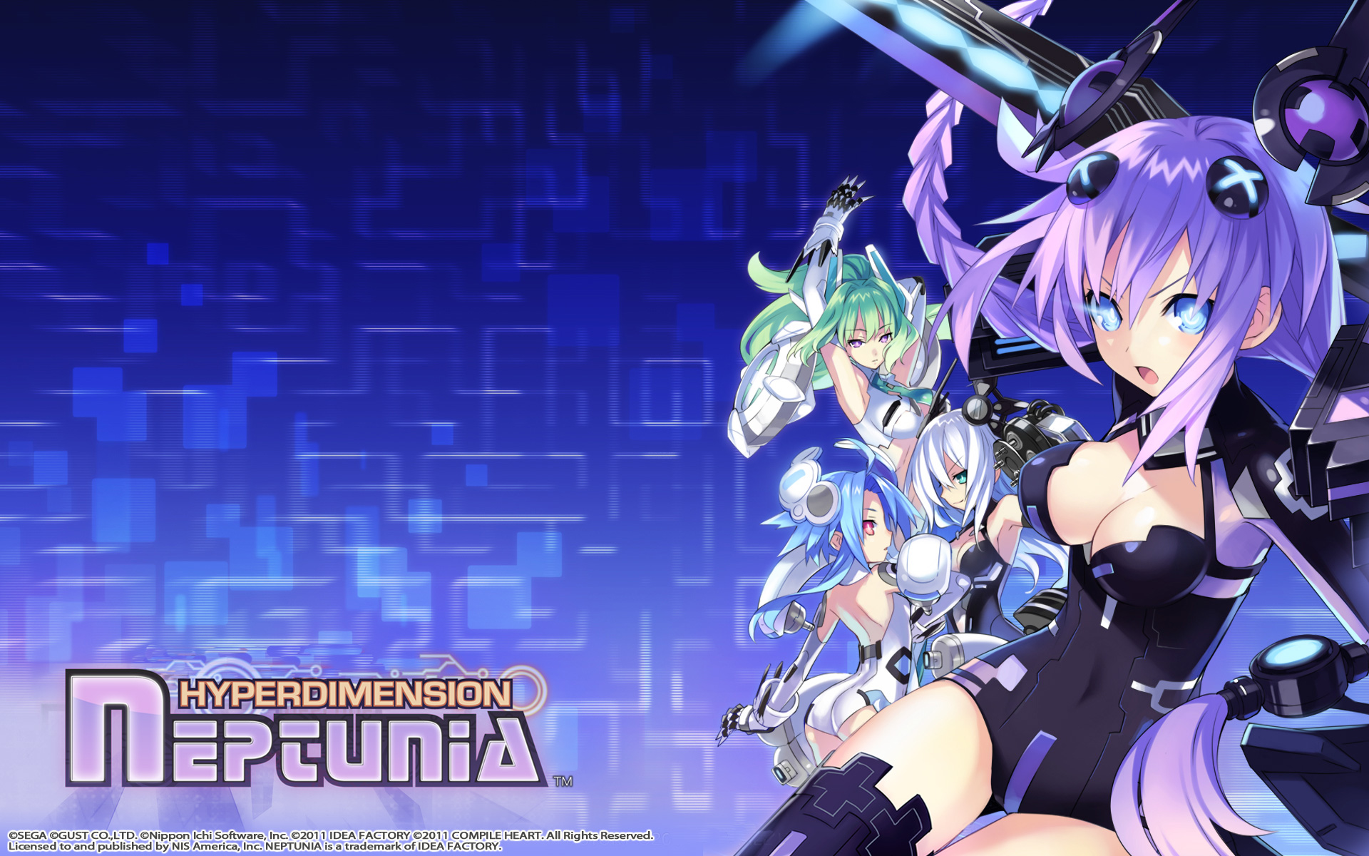 Hyperdimension Neptunia Wallpaper Four Goddesses