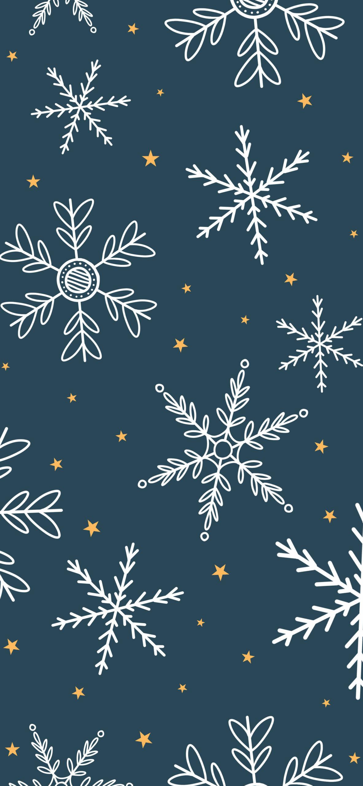 Winter Snowflakes Dark Blue Wallpaper Cool 4k