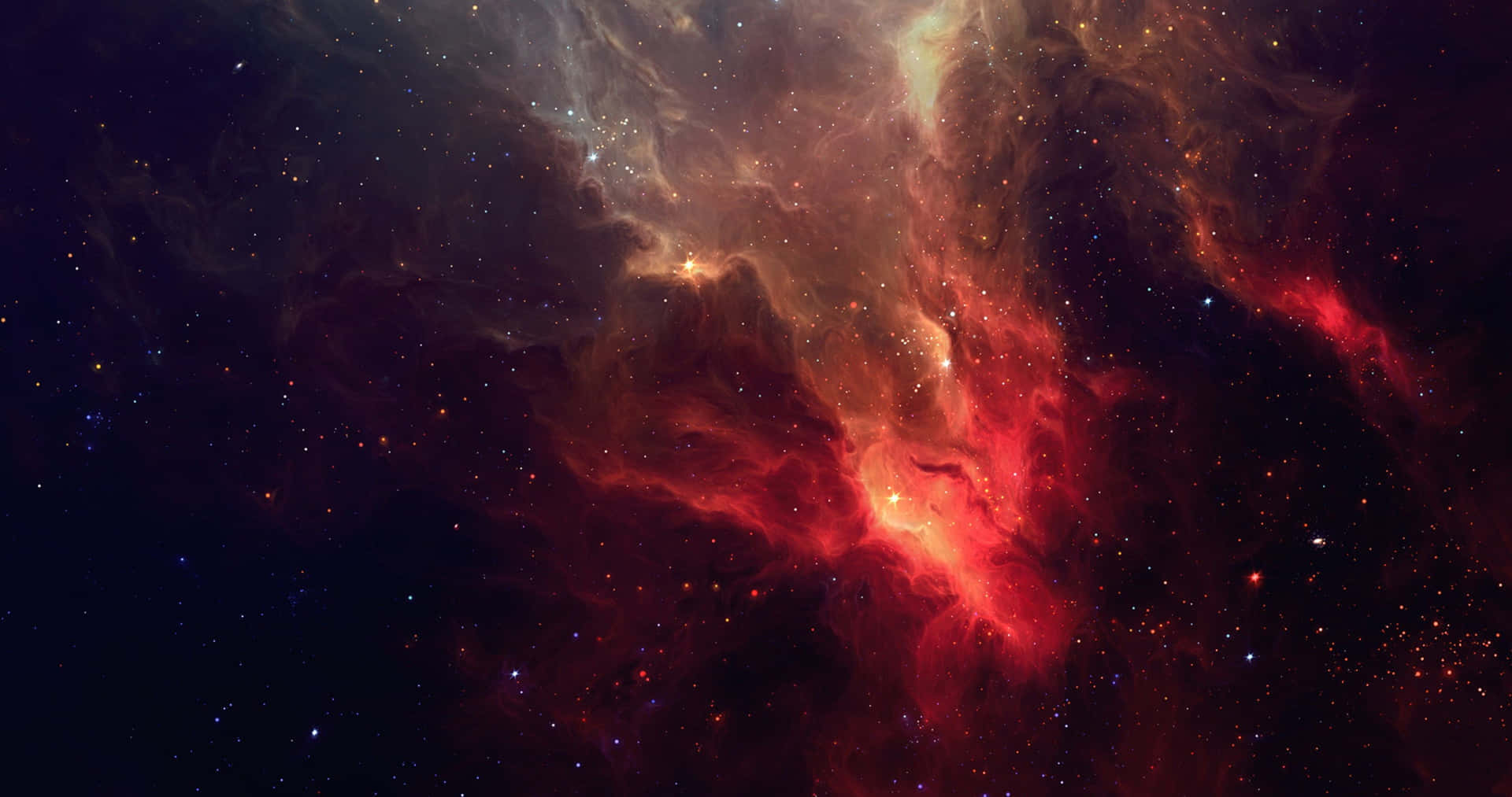 Outer Space Red 4k Wallpaper
