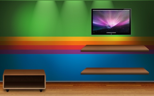 Desktop Shelves Wallpaper Background