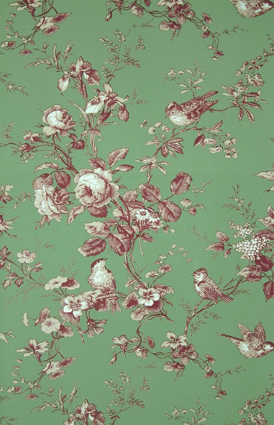Isabelle Floral Toile Wallpaper A Featuring