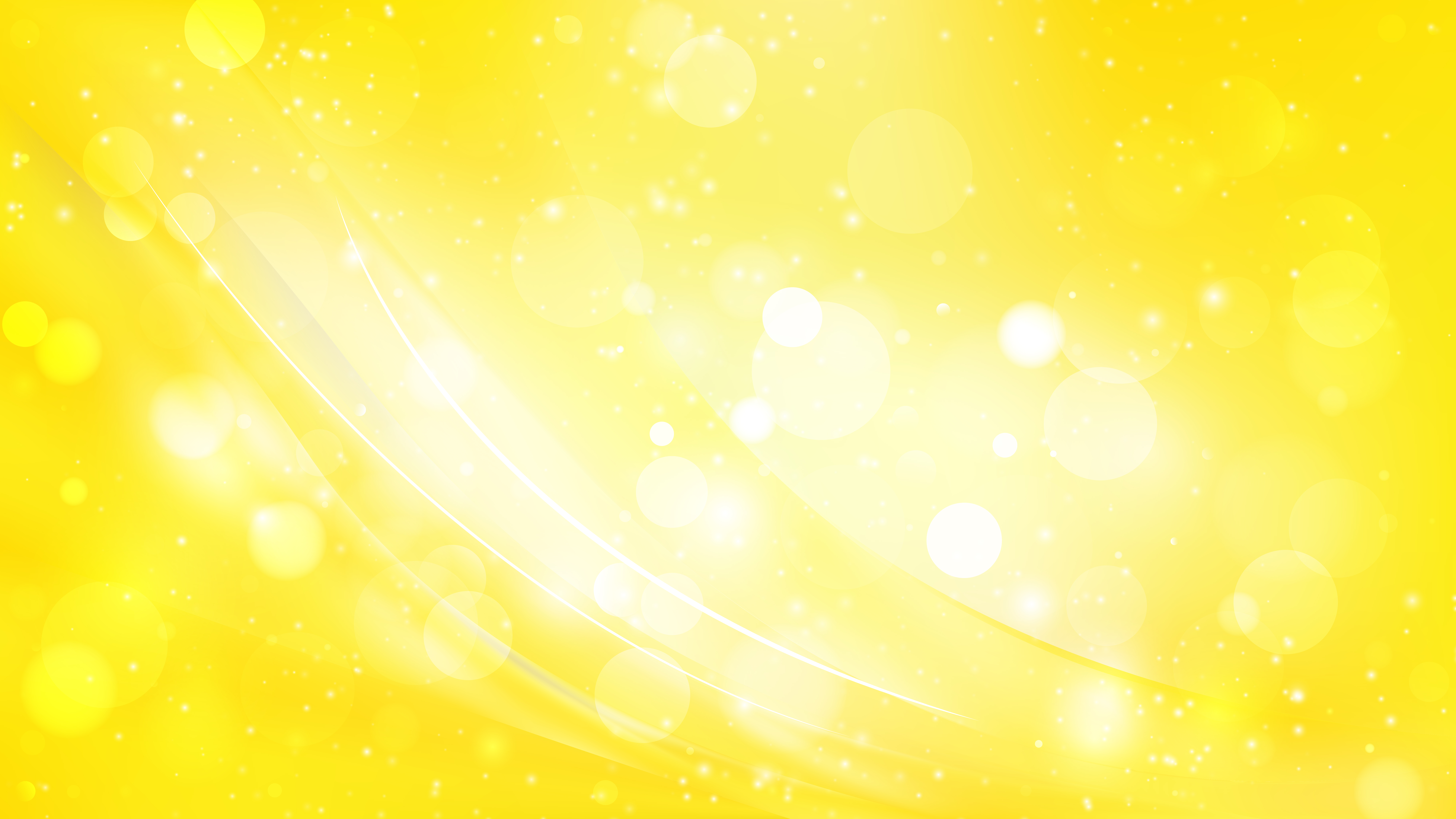Abstract Bright Yellow Blurry Lights Background Vector