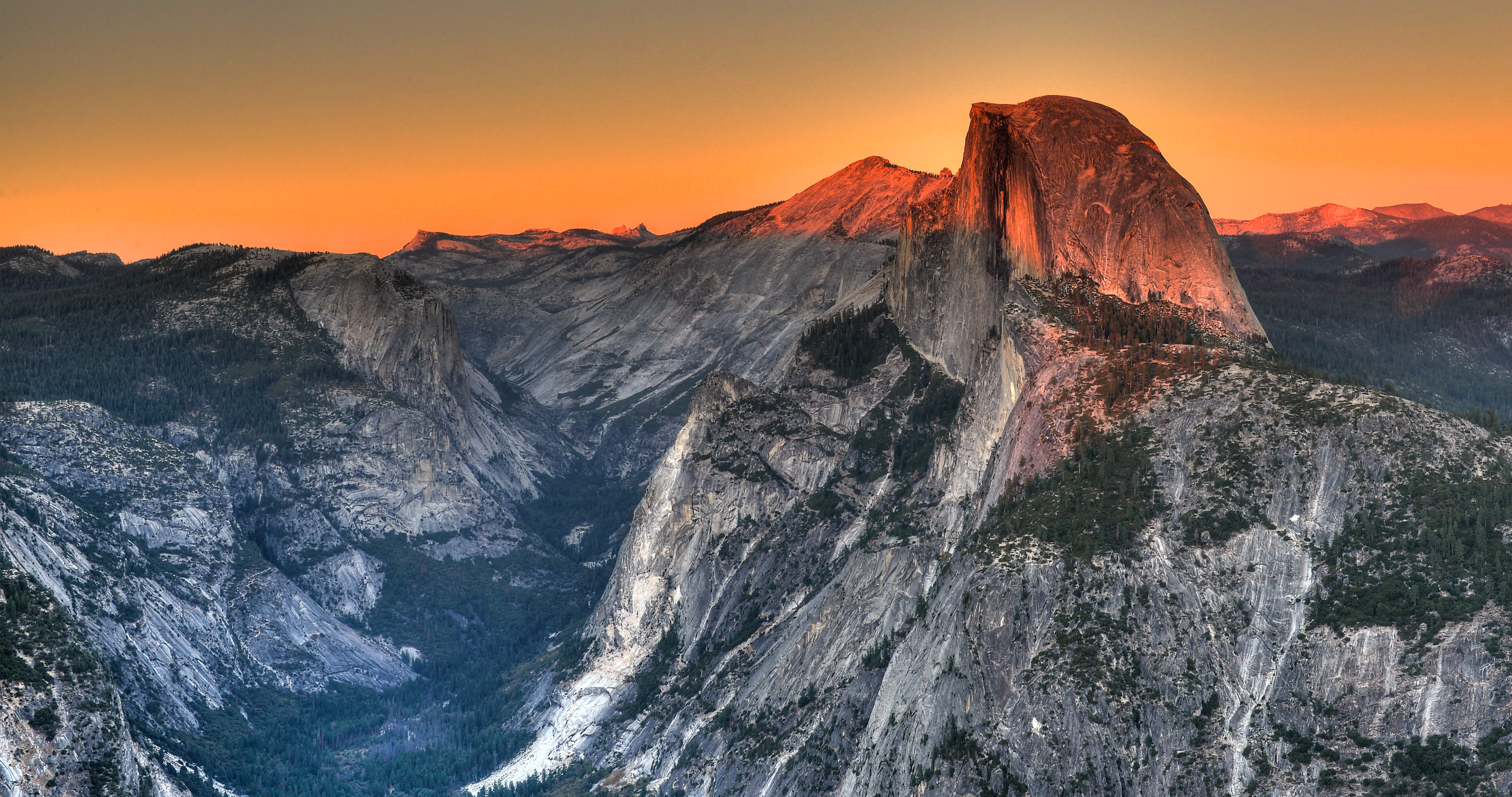 Half Dome Granite Rock Formation Yosemite National Park UHD