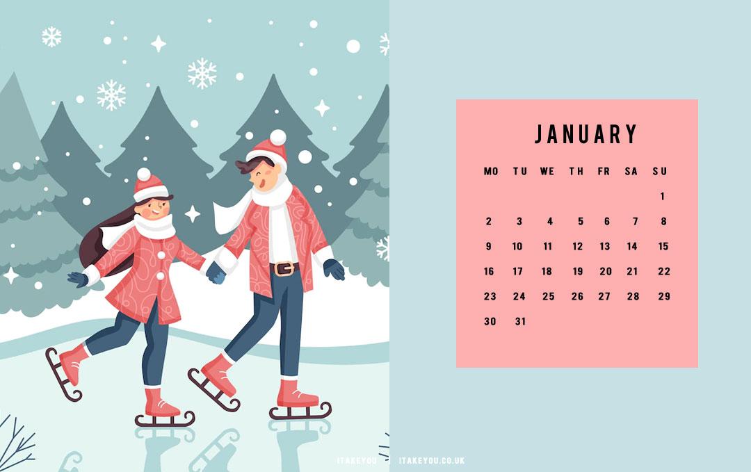 January Wallpaper Ideas For Couple Ice Skating I Take