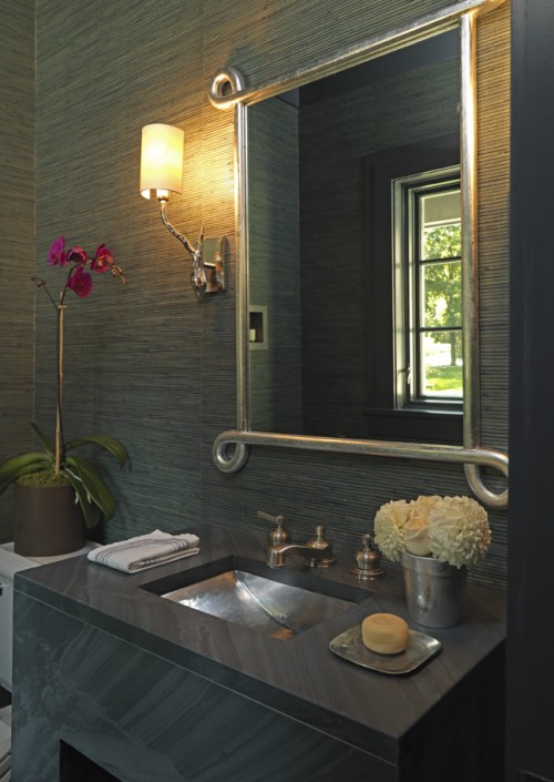 Gray Bathroom Contemporary bathroom LDa Architects 500x705