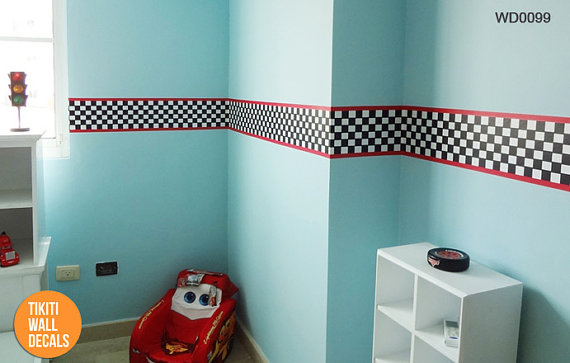Race Track Wallpaper Border Racing Flags Wall For