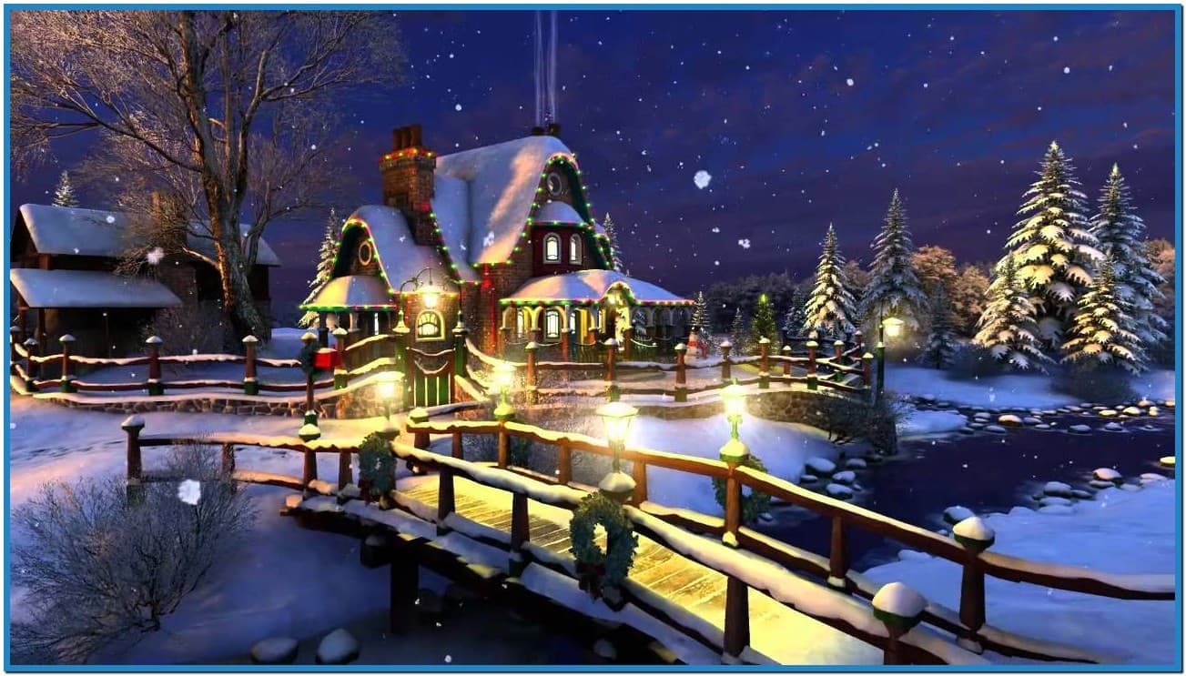 White Christmas 3d Screensaver And Animated Wallpaper