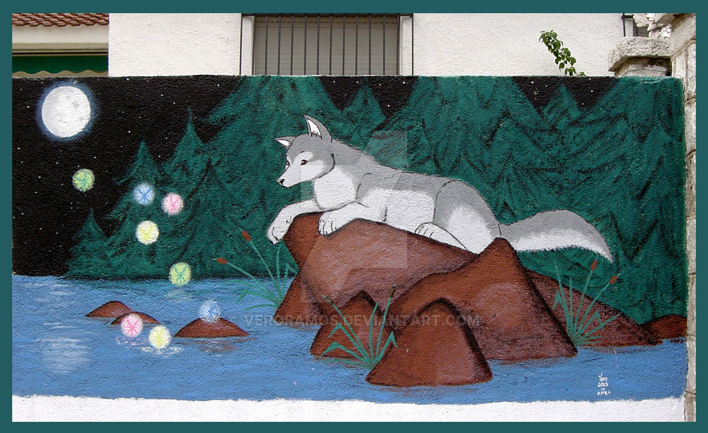 Wolf Mural By Veroramos