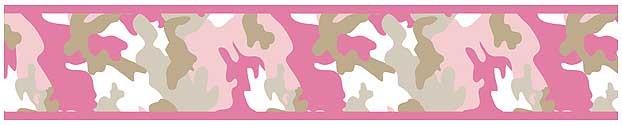 Pink Camo Borders For Certificates for Pinterest