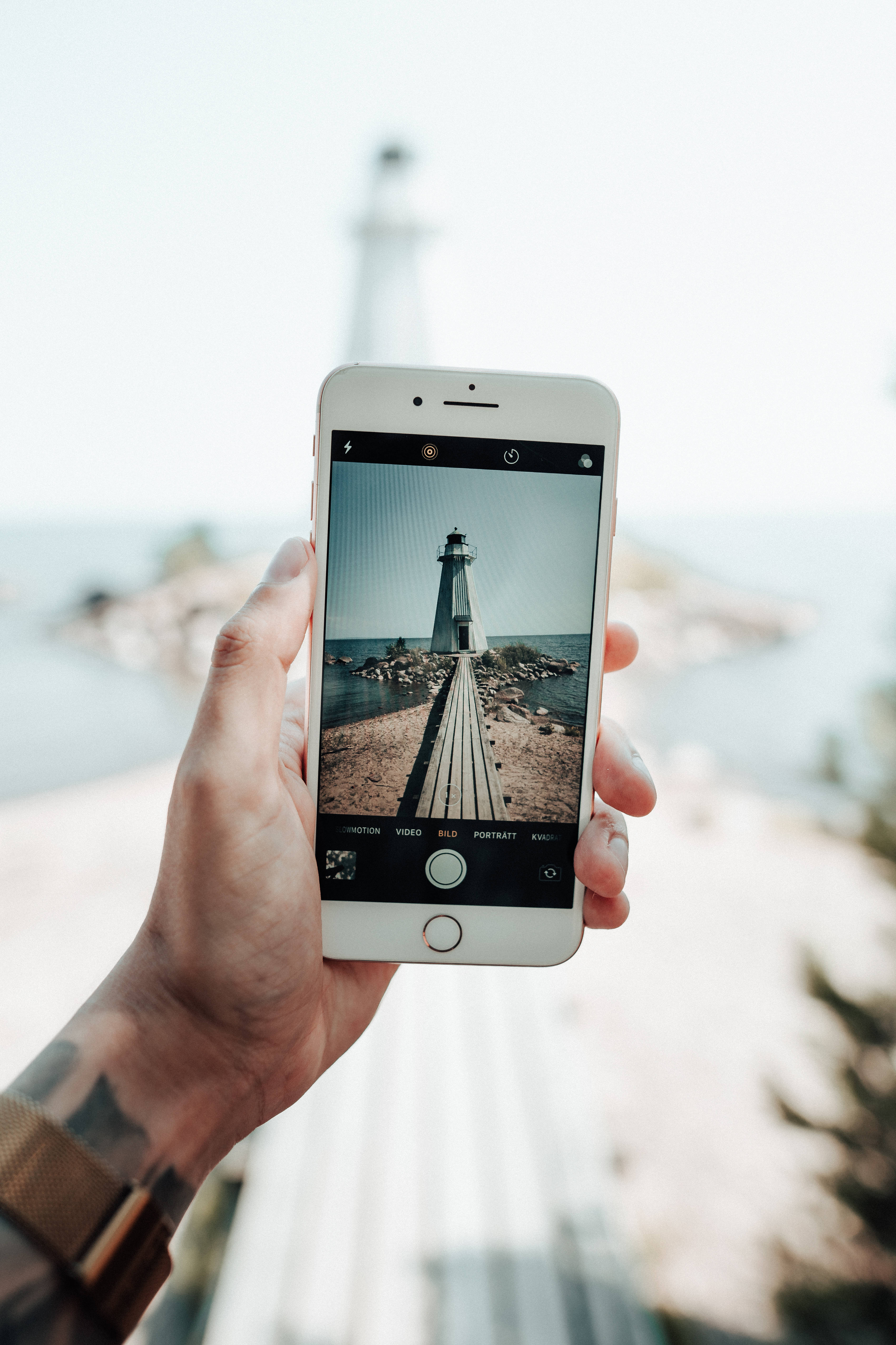 Lighthouse Scenery Photography Via iPhone Wallpaper