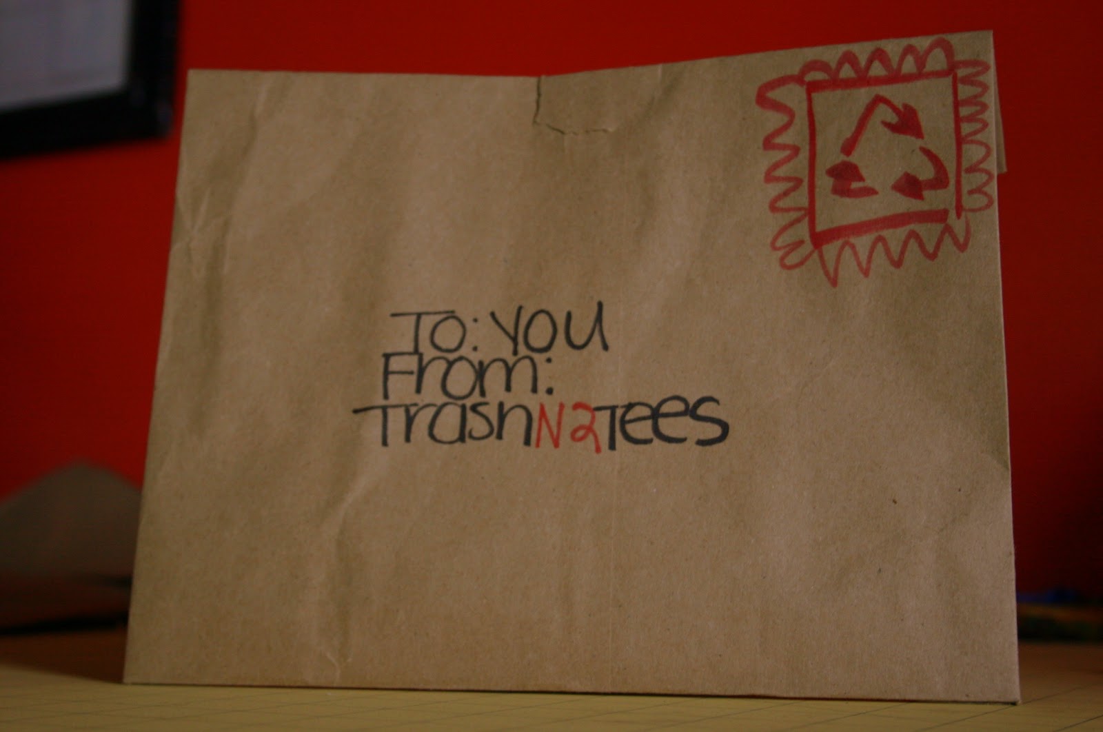 And There You Have Your Repurposed Brown Paper Bag Envelope Using The