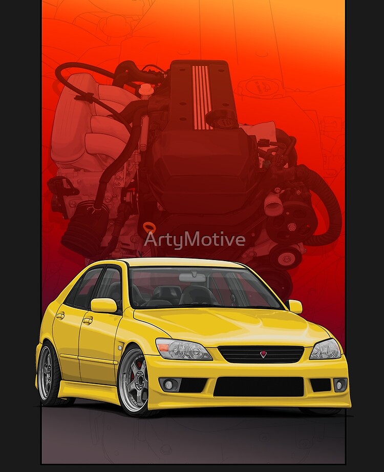 Altezza Rs200 With Beams 3sge Engine Yellow iPad Case Skin