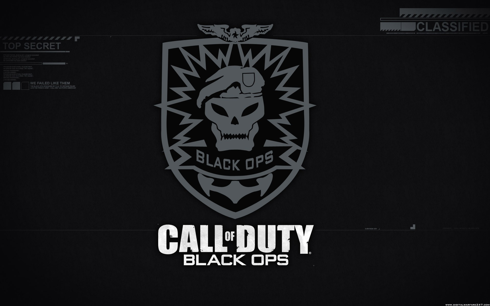 Of Duty Black Ops Skull Logo HD Wallpaper Background