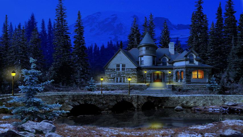 3d Christmas Cottage HD Walls Find Wallpaper