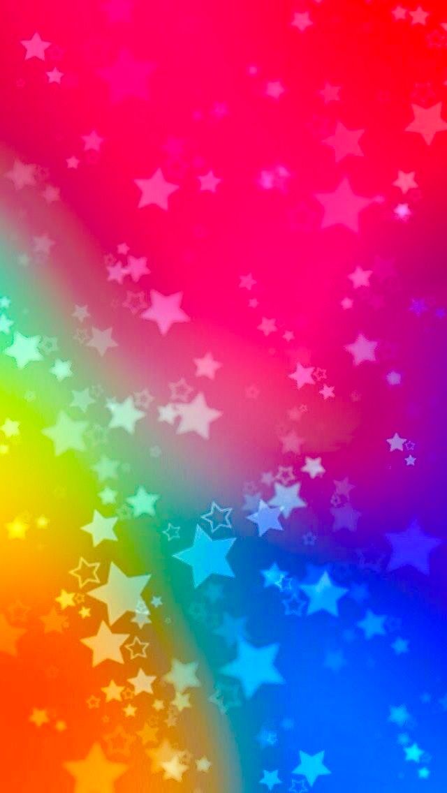 Fondo De Colores Arco Iris Lleno Estrellas Rainbow Background