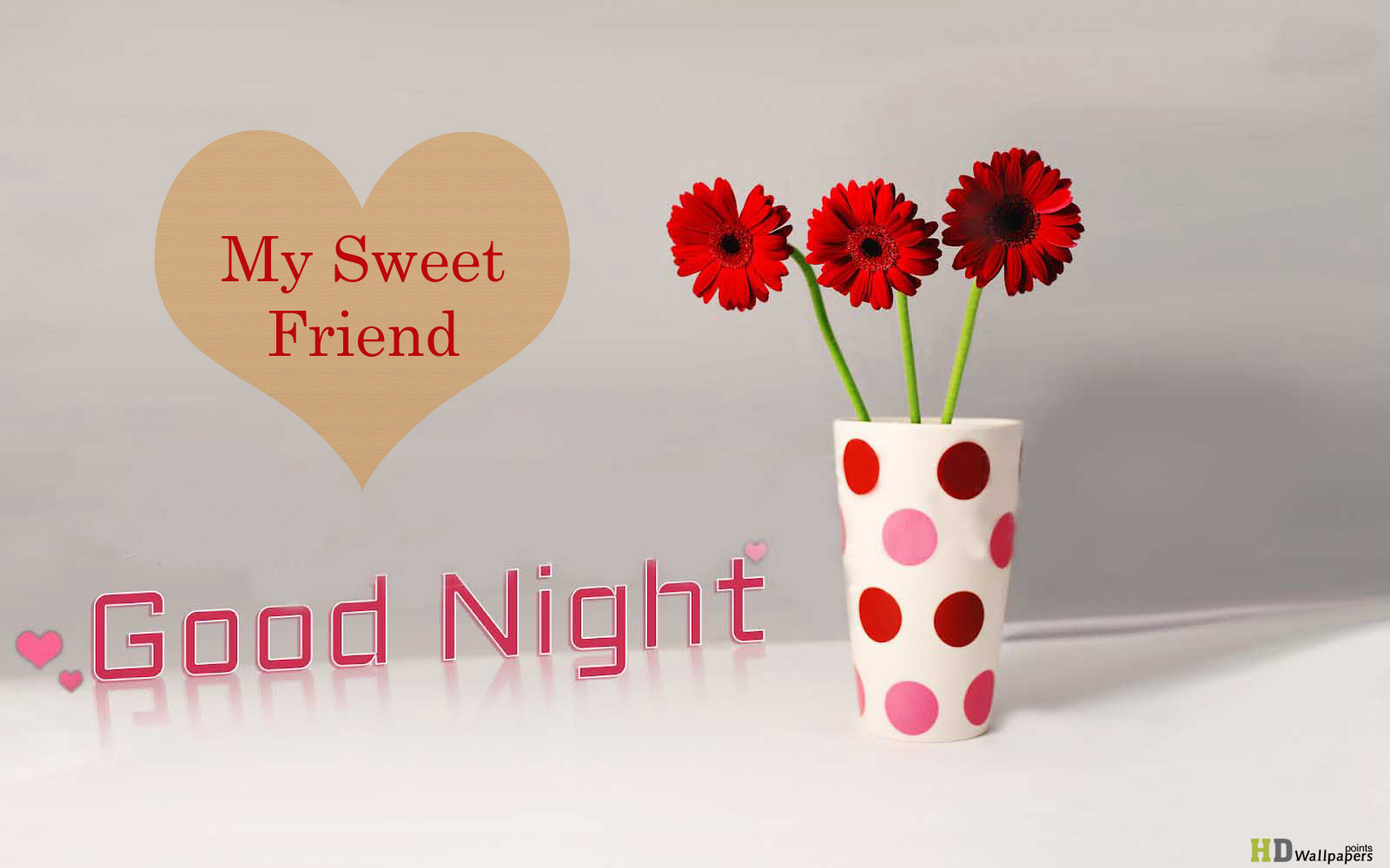 Romantic Sweet Good Night Wishes Wallpaper