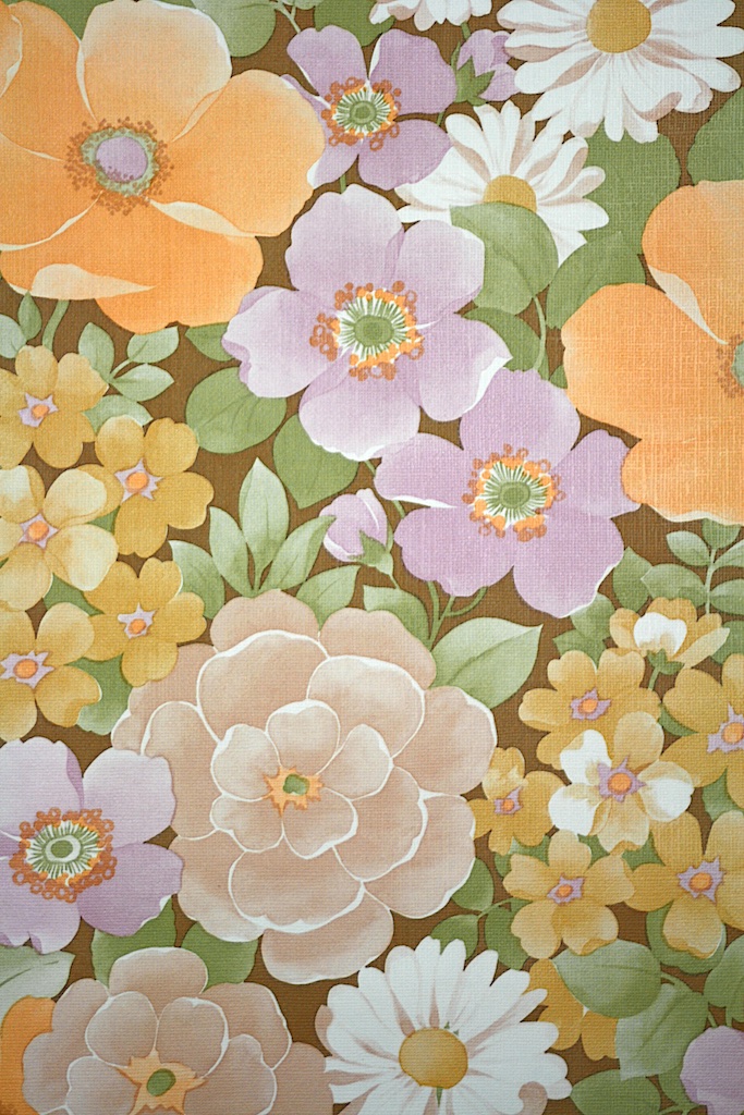Retro Floral Wallpaper