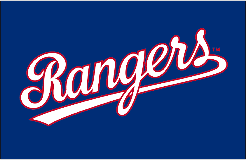Texas Rangers Jersey Logo   American League AL   Chris Creamers