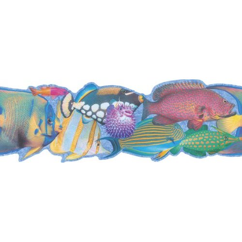 Free download Tropical Fish Die Cut Wallpaper Border by 4Walls Home