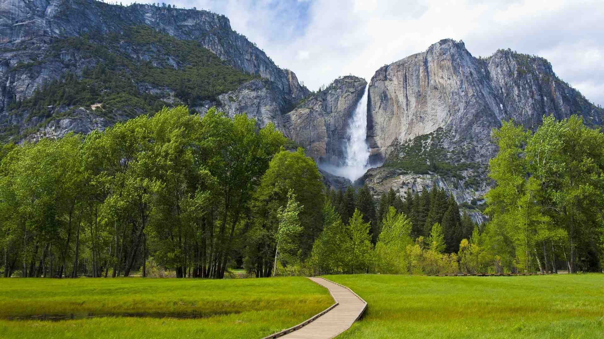 Kashmir Yosemite Waterfalls Wallpaper Waterfall