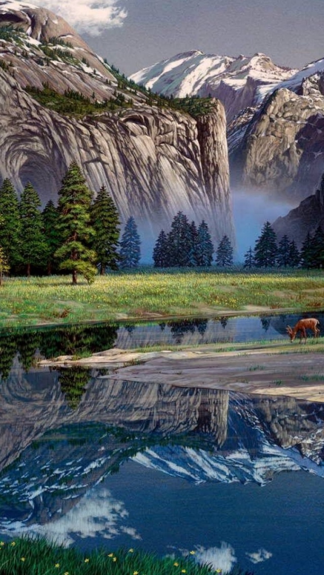 Delightful Yosemite Spring iPhone Wallpaper