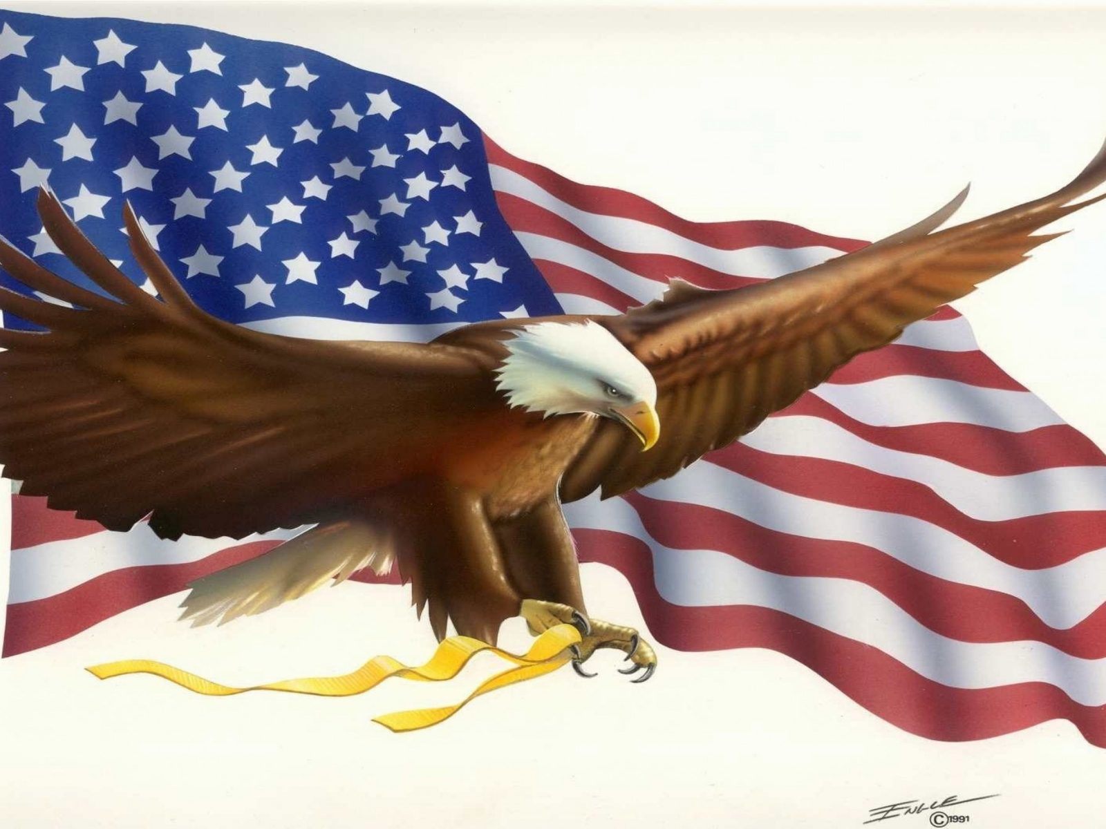 American Flag Bald Eagle Symbols Desktop Wallpaper HD For