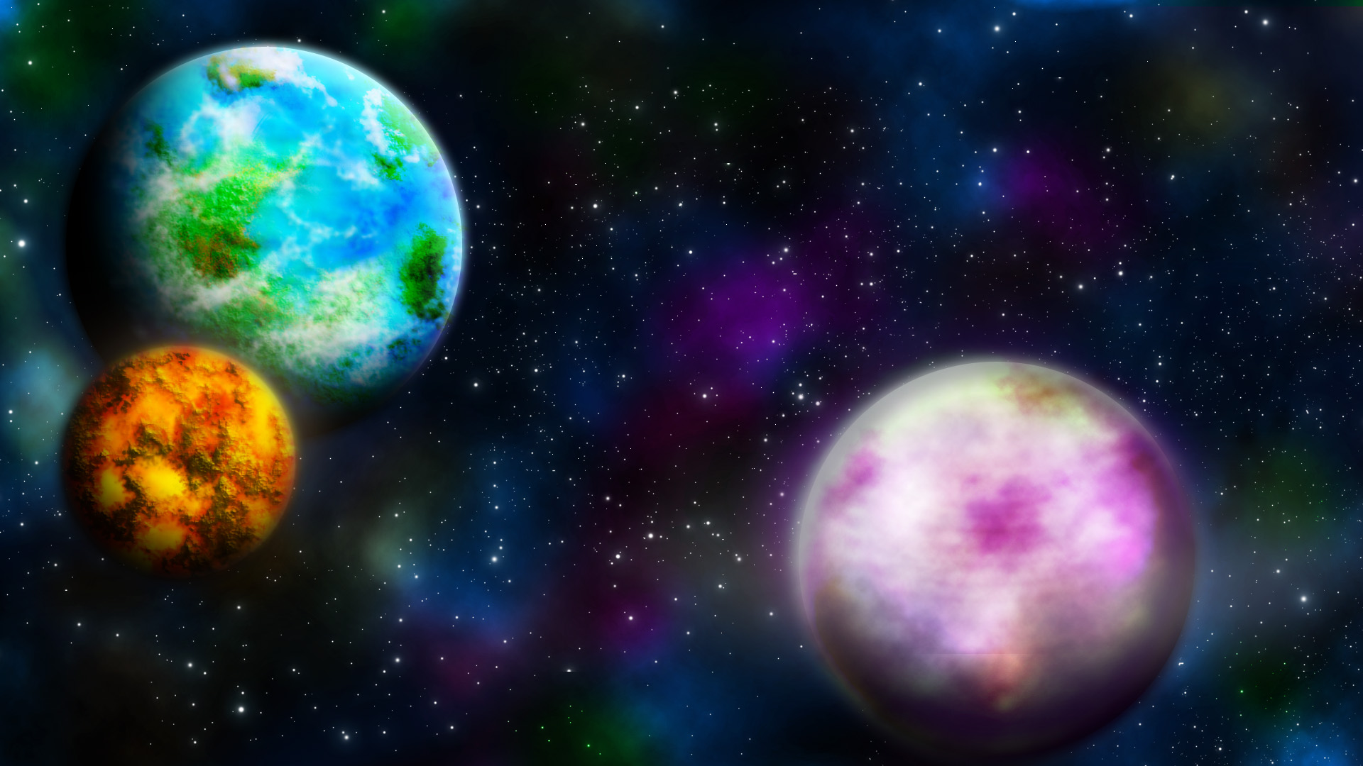 Space World Colorful HD Wallpaper