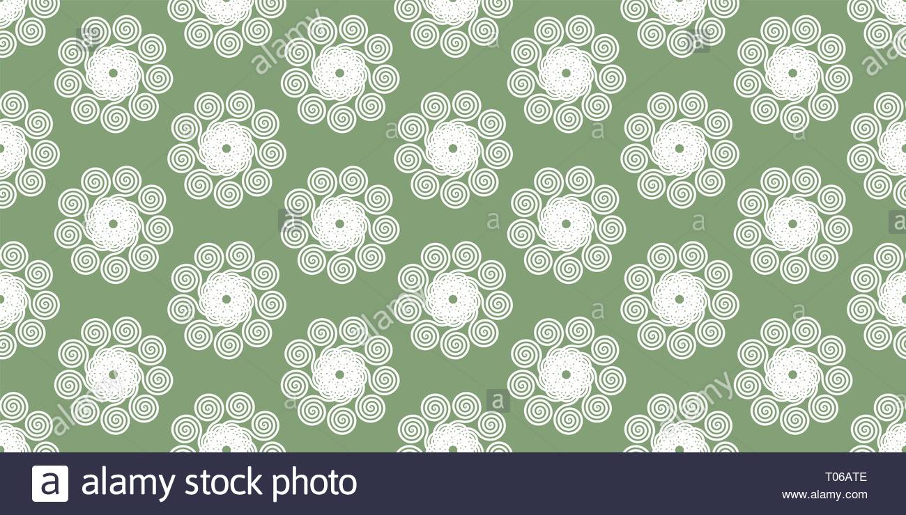 Creative Seamless Abstract Spirograph Flower Vector Illustration
