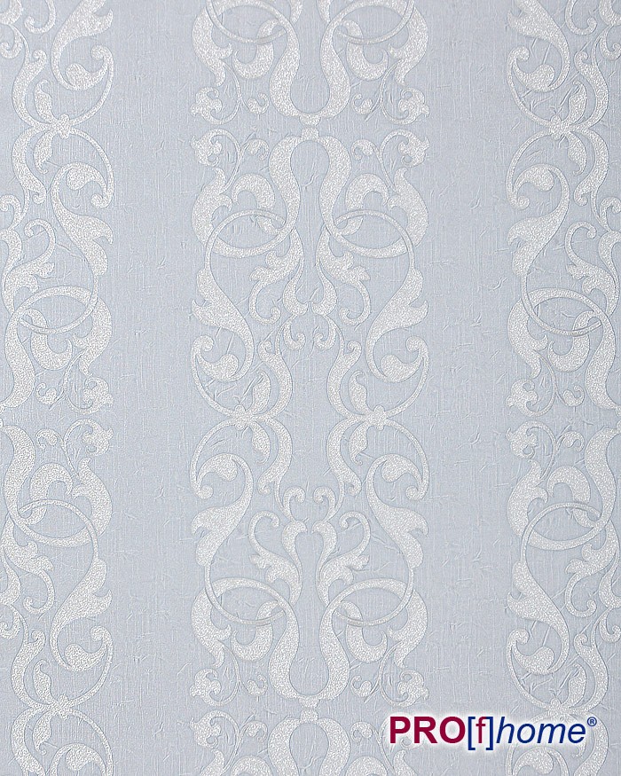Edem Baroque Damask Wallpaper Stripes Grey Silver Pearl Effect