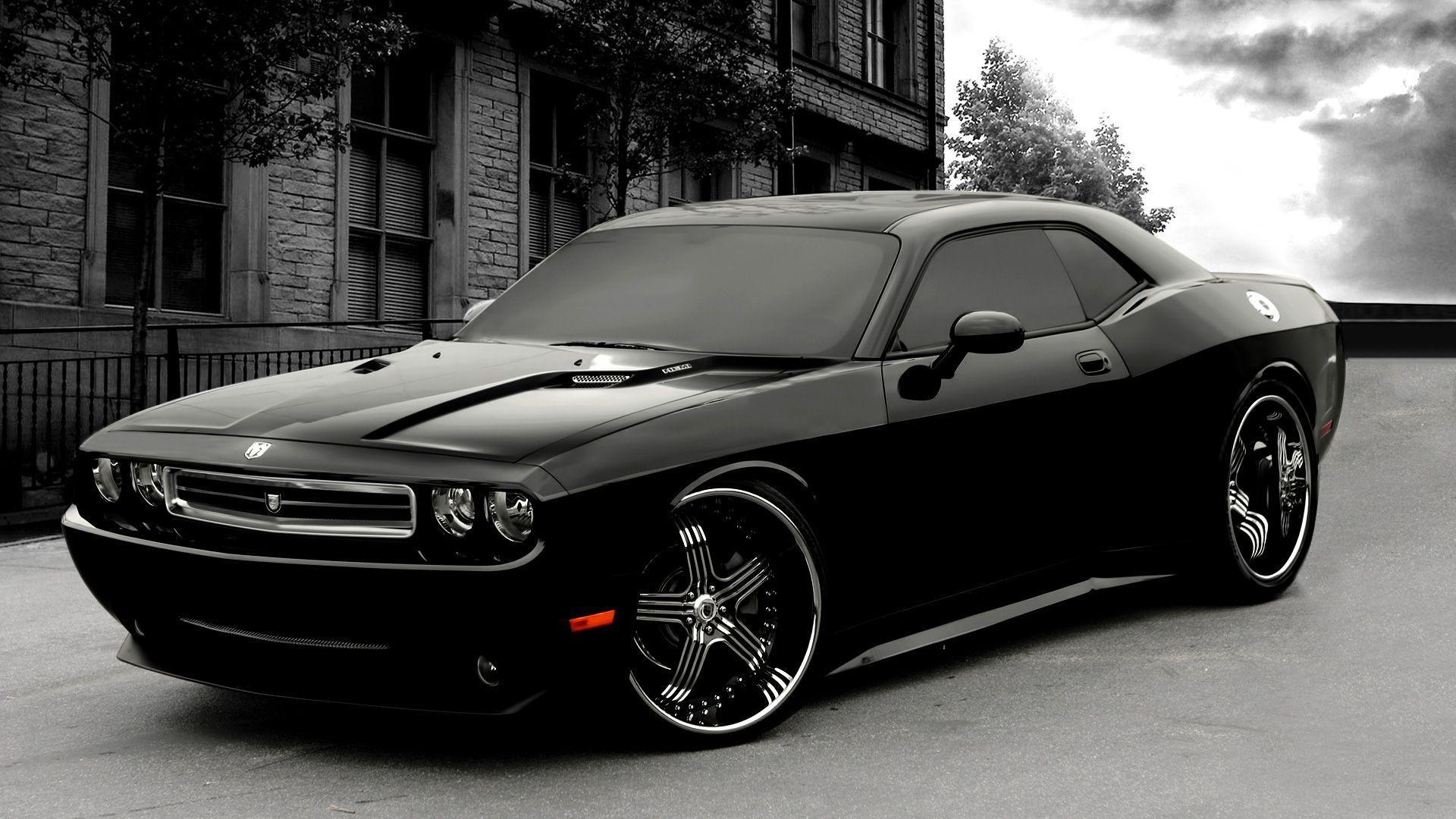 Dodge Challenger Black Wallpaper