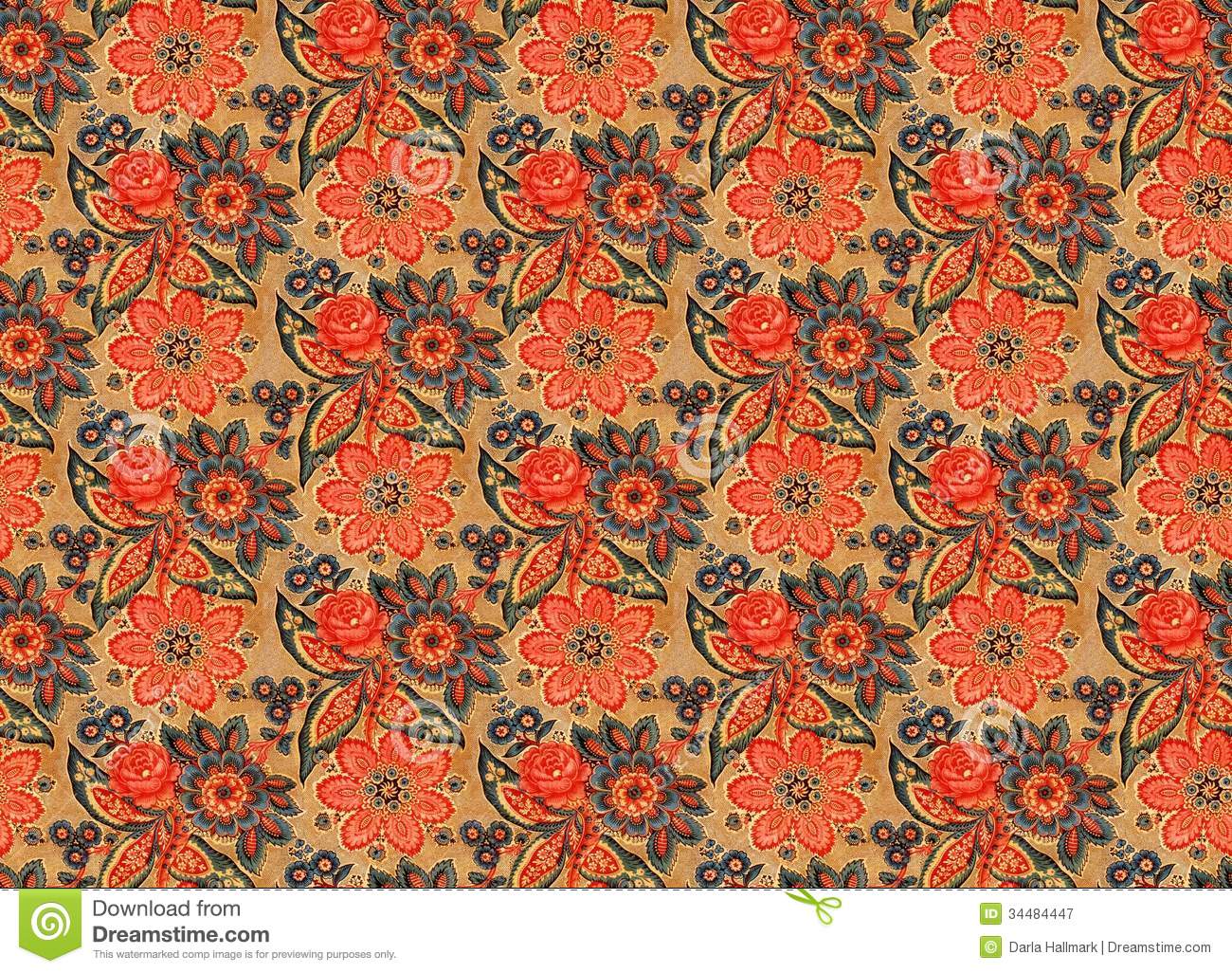 Patterned Wallpaper Flower Background