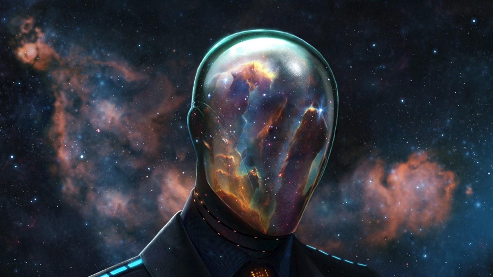 Epic Reflective Space Mask HD Wallpaper